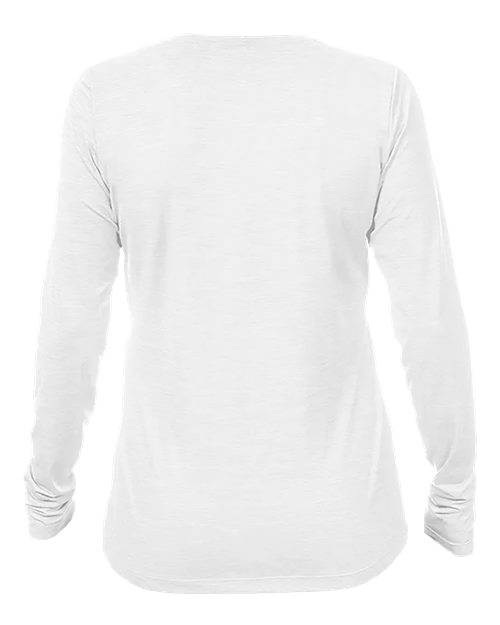 ANETIK WSBRZL0 Women's Breeze Tech Long Sleeve T-Shirt - White Heathered - back