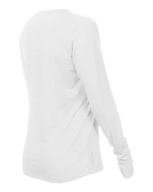 ANETIK WSBRZL0 Women's Breeze Tech Long Sleeve T-Shirt - White Heathered - side