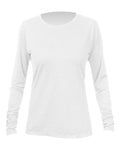 ANETIK WSBRZL0 Women's Breeze Tech Long Sleeve T-Shirt - White Heathered - front
