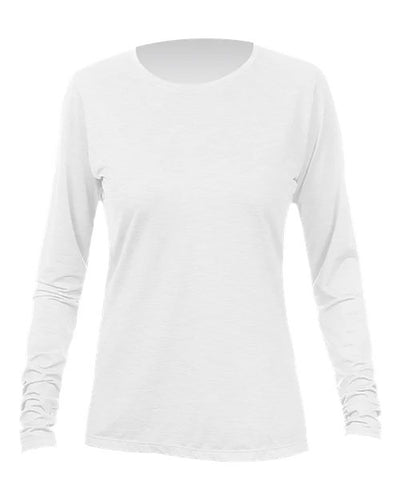 ANETIK WSBRZL0 Women's Breeze Tech Long Sleeve T-Shirt - White Heathered - front