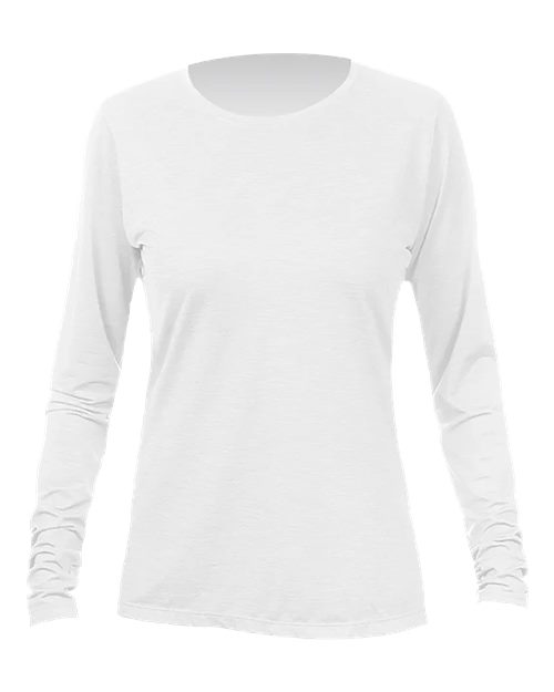 ANETIK WSBRZL0 Women's Breeze Tech Long Sleeve T-Shirt - White Heathered - front