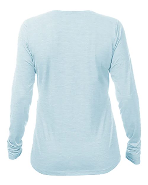 ANETIK WSBRZL0 Women's Breeze Tech Long Sleeve T-Shirt - Sky Heathered - back