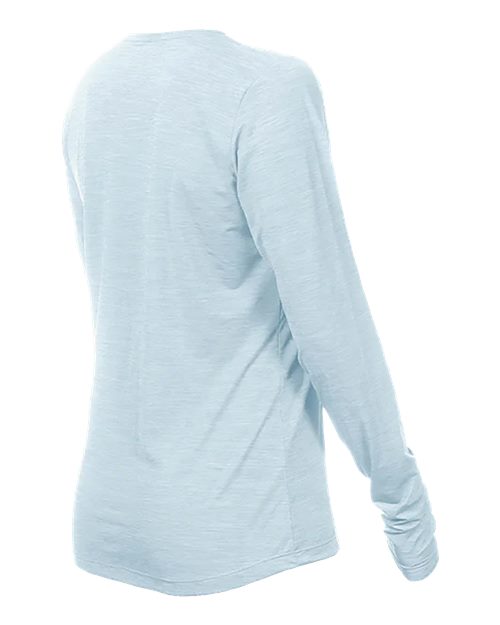 ANETIK WSBRZL0 Women's Breeze Tech Long Sleeve T-Shirt - Sky Heathered - side
