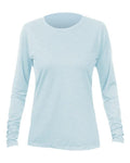 ANETIK WSBRZL0 Women's Breeze Tech Long Sleeve T-Shirt - Sky Heathered - front