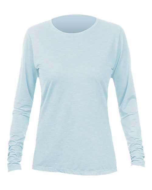 ANETIK WSBRZL0 Women's Breeze Tech Long Sleeve T-Shirt - Sky Heathered - front