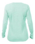 ANETIK WSBRZL0 Women's Breeze Tech Long Sleeve T-Shirt - Seafoam Heathered - back
