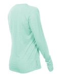 ANETIK WSBRZL0 Women's Breeze Tech Long Sleeve T-Shirt - Seafoam Heathered - side