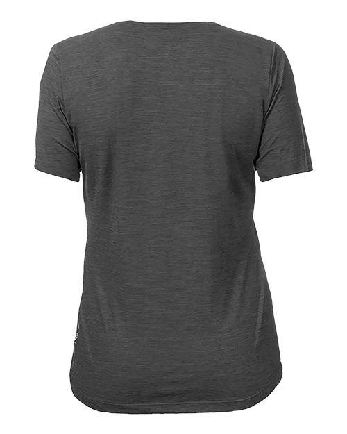ANETIK WSBRZS0 Women's Breeze Tech T-Shirt - Charcoal Heathered - back