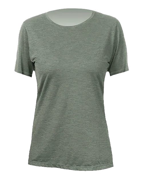 ANETIK WSBRZS0 Women's Breeze Tech T-Shirt - Dark Olive Heathered - front