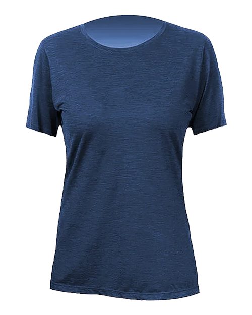 ANETIK WSBRZS0 Women's Breeze Tech T-Shirt - Navy Heathered - front