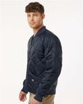 Dickies 6124 Men's Diamond Quilted Jacket - Dark Navy - model side