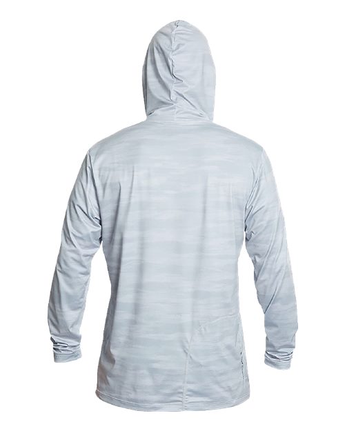 ANETIK MVLPRH8 Men's Low Pro Tech Hooded Long Sleeve T-Shirt - Ice Camo - back
