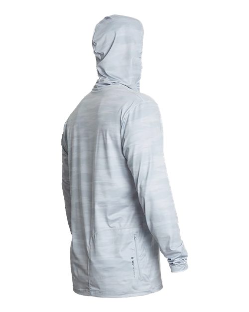 ANETIK MVLPRH8 Men's Low Pro Tech Hooded Long Sleeve T-Shirt - Ice Camo - side
