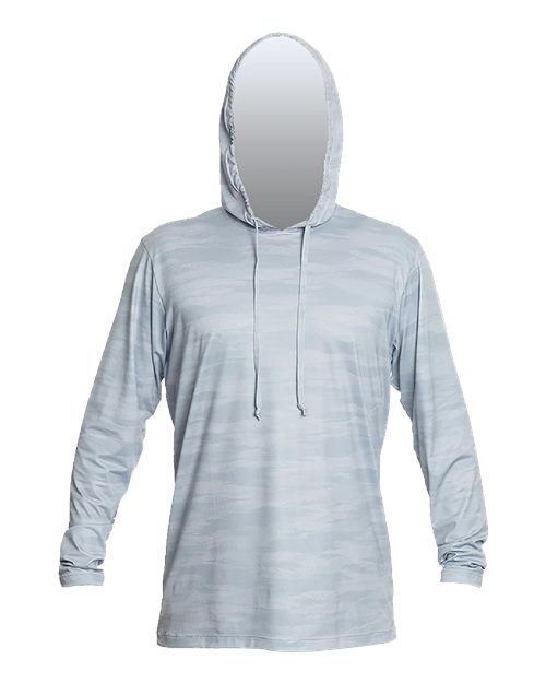 ANETIK MVLPRH8 Men's Low Pro Tech Hooded Long Sleeve T-Shirt - Ice Camo - front