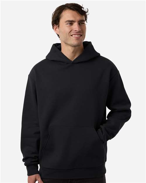 Independent Trading Co. IND330BLV Unisex Boulevard Heavyweight Hooded Sweatshirt - Black - model front
