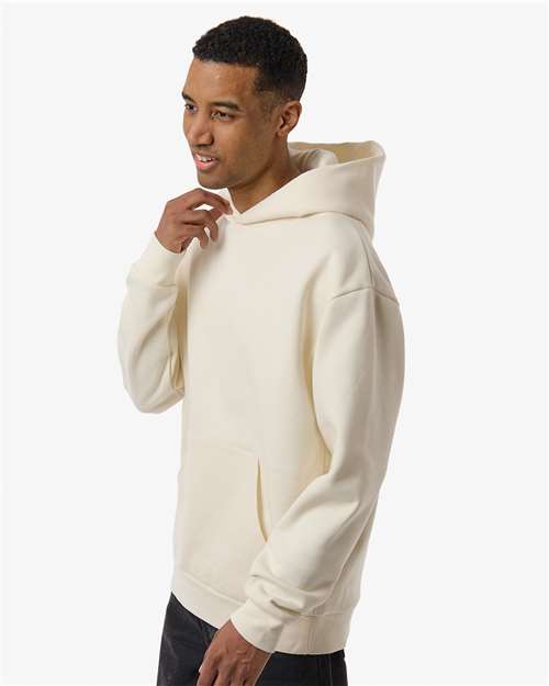 Independent Trading Co. IND330BLV Unisex Boulevard Heavyweight Hooded Sweatshirt - Bone - model side