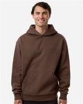 Independent Trading Co. IND330BLV Unisex Boulevard Heavyweight Hooded Sweatshirt - Brown - model front
