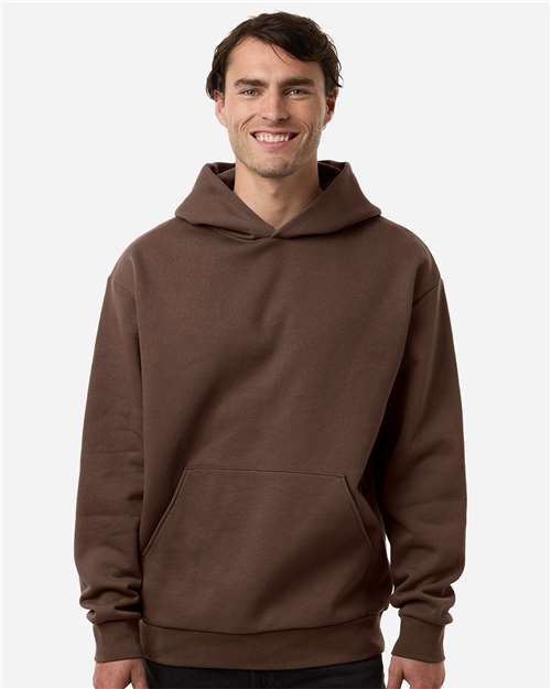 Independent Trading Co. IND330BLV Unisex Boulevard Heavyweight Hooded Sweatshirt - Brown - model front