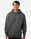 Independent Trading Co. IND330BLV Unisex Boulevard Heavyweight Hooded Sweatshirt - Pigment Black - model front