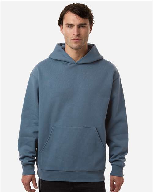 Independent Trading Co. IND330BLV Unisex Boulevard Heavyweight Hooded Sweatshirt - Storm Blue - model front