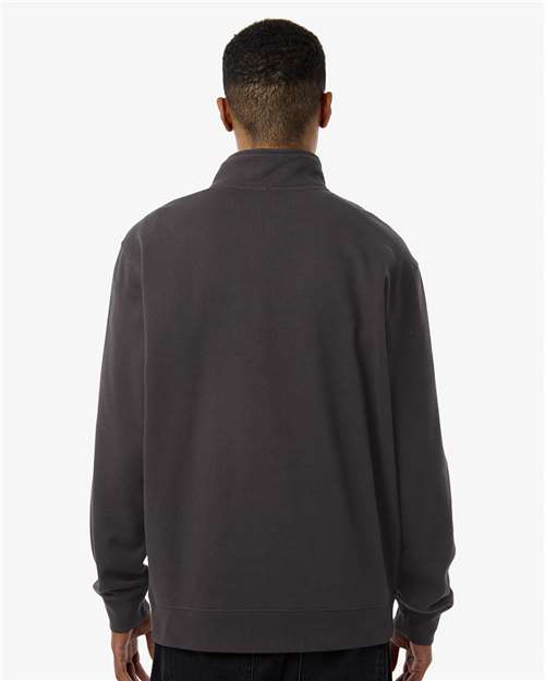 Independent Trading Co. SS4600QZ Unisex Midweight Quarter-Zip Pullover - Asphalt - model back