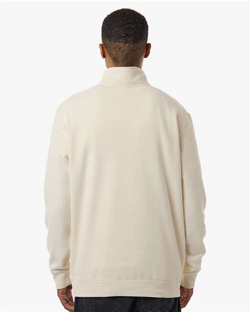 Independent Trading Co. SS4600QZ Unisex Midweight Quarter-Zip Pullover - Bone - model back