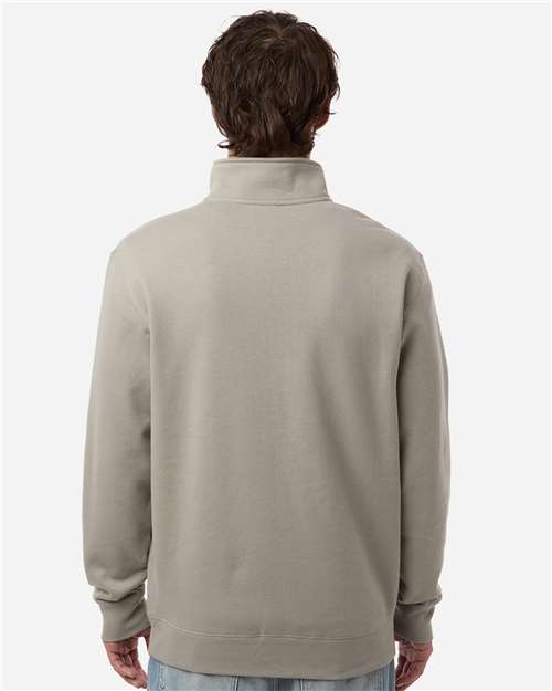 Independent Trading Co. SS4600QZ Unisex Midweight Quarter-Zip Pullover - Cement - model back