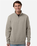 Independent Trading Co. SS4600QZ Unisex Midweight Quarter-Zip Pullover - Cement - model front