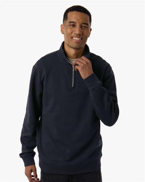 Independent Trading Co. SS4600QZ Unisex Midweight Quarter-Zip Pullover - Classic Navy - model front