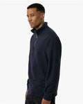Independent Trading Co. SS4600QZ Unisex Midweight Quarter-Zip Pullover - Classic Navy - model side