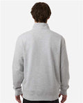 Independent Trading Co. SS4600QZ Unisex Midweight Quarter-Zip Pullover - Grey Heather - model back