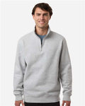 Independent Trading Co. SS4600QZ Unisex Midweight Quarter-Zip Pullover - Grey Heather - model front