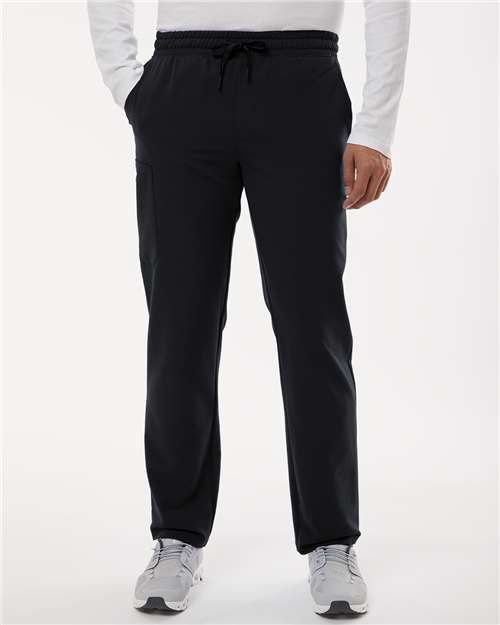 Jaanuu M20001 Men's Rhodes Everyday Straight-Leg Scrub Pants - Black - model front