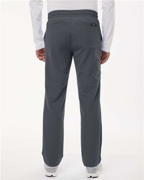 Jaanuu M20001 Men's Rhodes Everyday Straight-Leg Scrub Pants - Carbon Grey - model back
