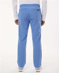 Jaanuu M20001 Men's Rhodes Everyday Straight-Leg Scrub Pants - Ceil Blue - model back