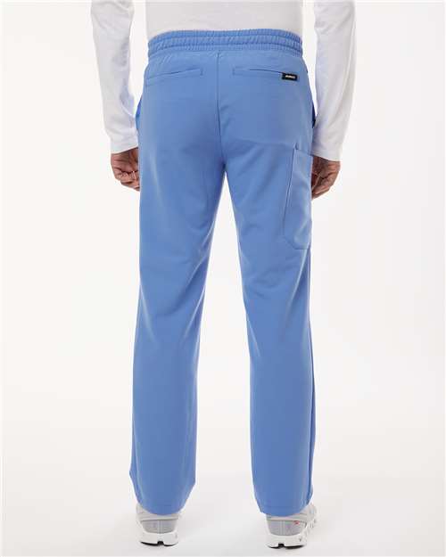 Jaanuu M20001 Men's Rhodes Everyday Straight-Leg Scrub Pants - Ceil Blue - model back
