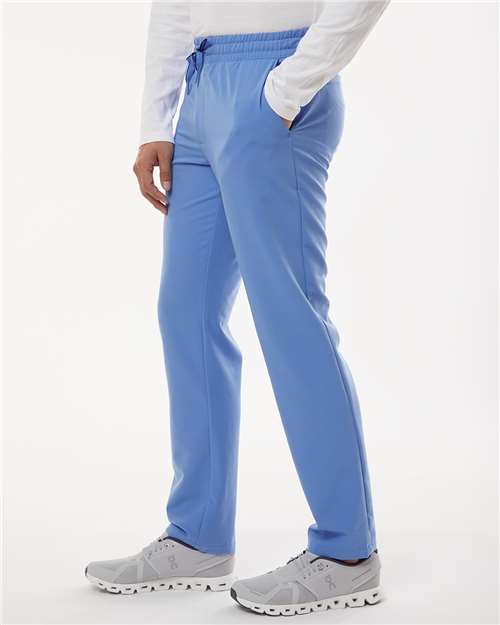 Jaanuu M20001 Men's Rhodes Everyday Straight-Leg Scrub Pants - Ceil Blue - model side