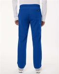 Jaanuu M20001 Men's Rhodes Everyday Straight-Leg Scrub Pants - Royal Blue - model back