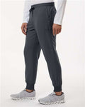 Jaanuu M20002 Men's Osmo 8-Pocket Scrub Joggers - Carbon Grey - model side
