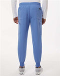 Jaanuu M20002 Men's Osmo 8-Pocket Scrub Joggers - Ceil Blue - model back