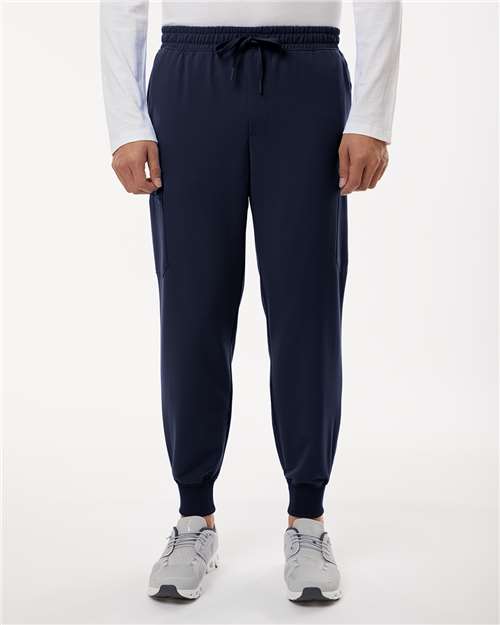Jaanuu M20002 Men's Osmo 8-Pocket Scrub Joggers - Midnight Navy - model front