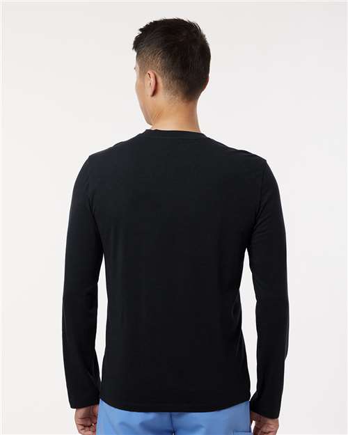 Jaanuu M30002U Men's RegenX Cotton Underscrub Long Sleeve T-Shirt - Black - model back