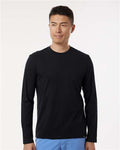 Jaanuu M30002U Men's RegenX Cotton Underscrub Long Sleeve T-Shirt - Black - model front