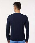 Jaanuu M30002U Men's RegenX Cotton Underscrub Long Sleeve T-Shirt - Midnight Navy - model back