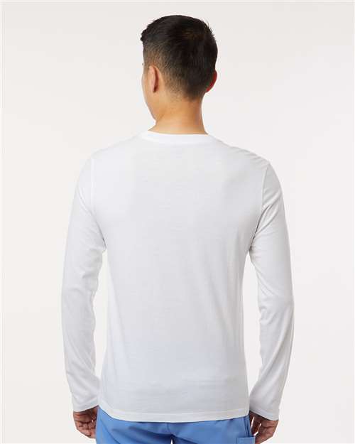 Jaanuu M30002U Men's RegenX Cotton Underscrub Long Sleeve T-Shirt - White - model back