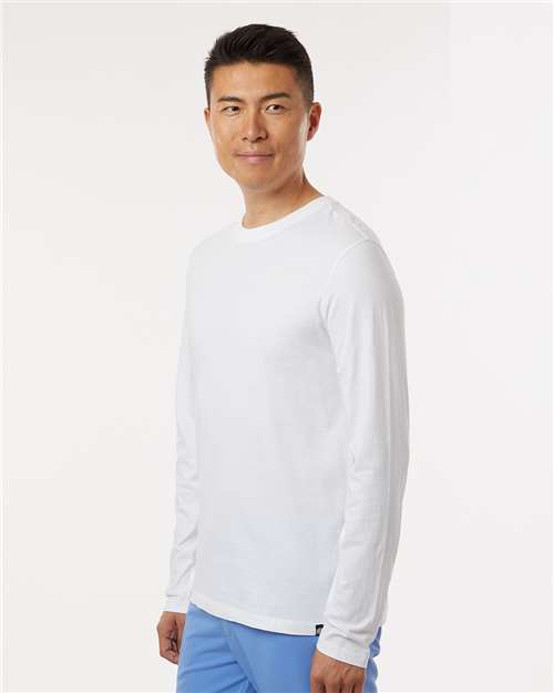 Jaanuu M30002U Men's RegenX Cotton Underscrub Long Sleeve T-Shirt - White - model side