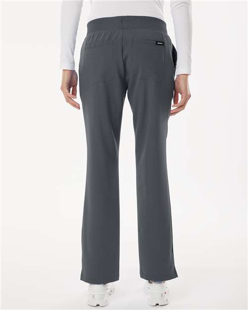 Jaanuu W20001 Women's Xenos Essential Knit-Waist Scrub Pants - Carbon Grey - model back