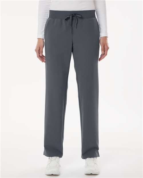 Jaanuu W20001 Women's Xenos Essential Knit-Waist Scrub Pants - Carbon Grey - model front