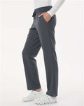 Jaanuu W20001 Women's Xenos Essential Knit-Waist Scrub Pants - Carbon Grey - model side
