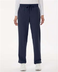 Jaanuu W20001 Women's Xenos Essential Knit-Waist Scrub Pants - Midnight Navy - model front